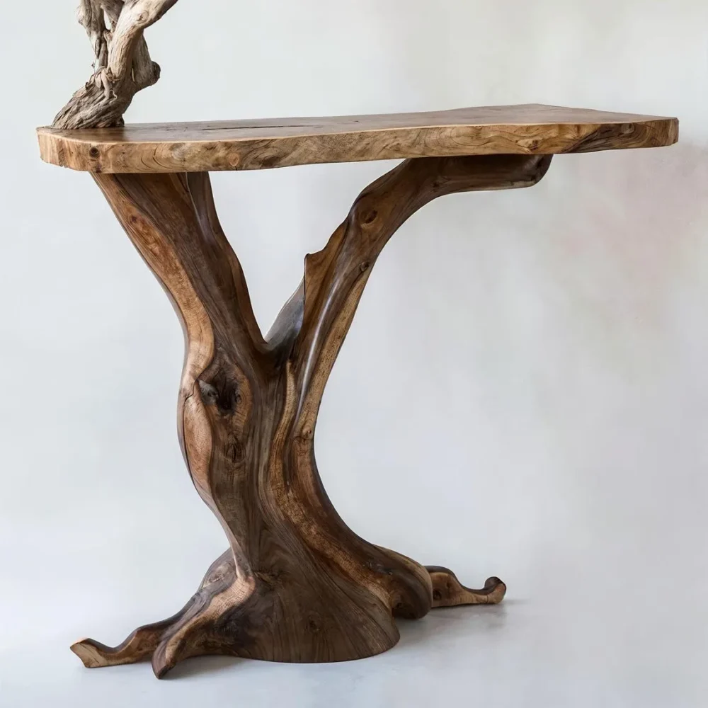 Black Walnut Console Table,  Mid-Century Solid Wood Entry - Image 2