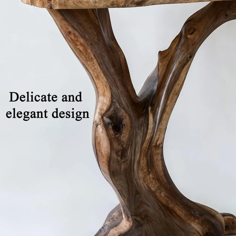Black Walnut Console Table,  Mid-Century Solid Wood Entry - Image 4