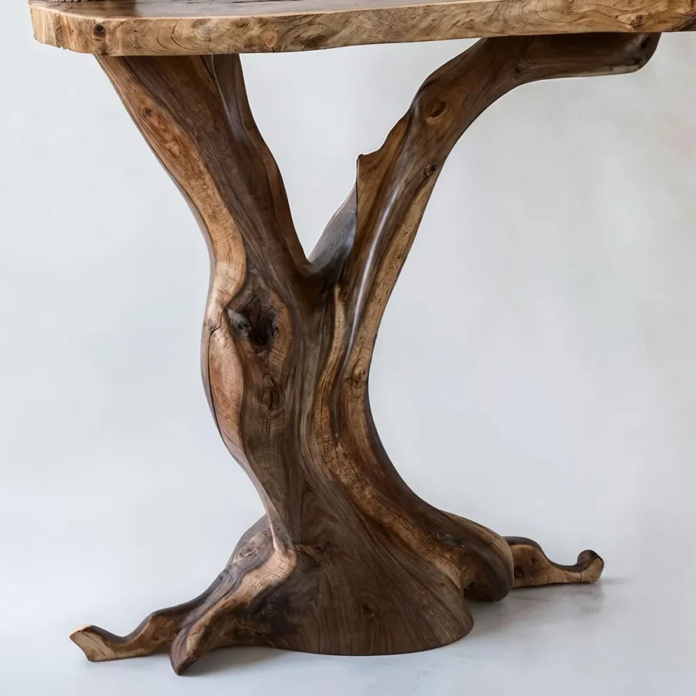 Black Walnut Console Table,  Mid-Century Solid Wood Entry - Image 6