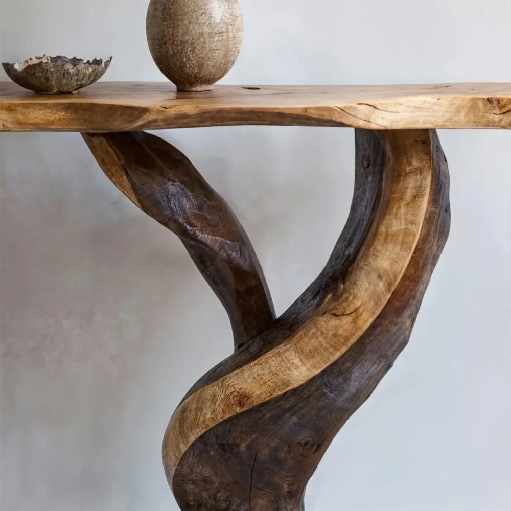 Live-Edge Console Table,  Narrow Farmhouse Entryway - Image 3