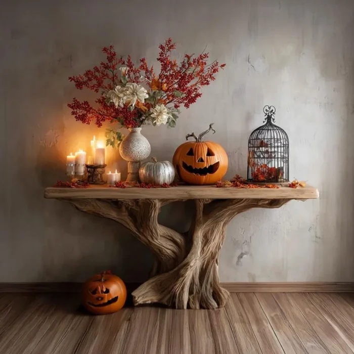 Solid Wood Console Table,  Slim Handmade Entryway