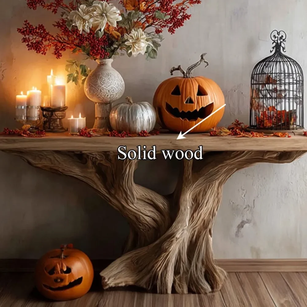 Solid Wood Console Table,  Slim Handmade Entryway - Image 3