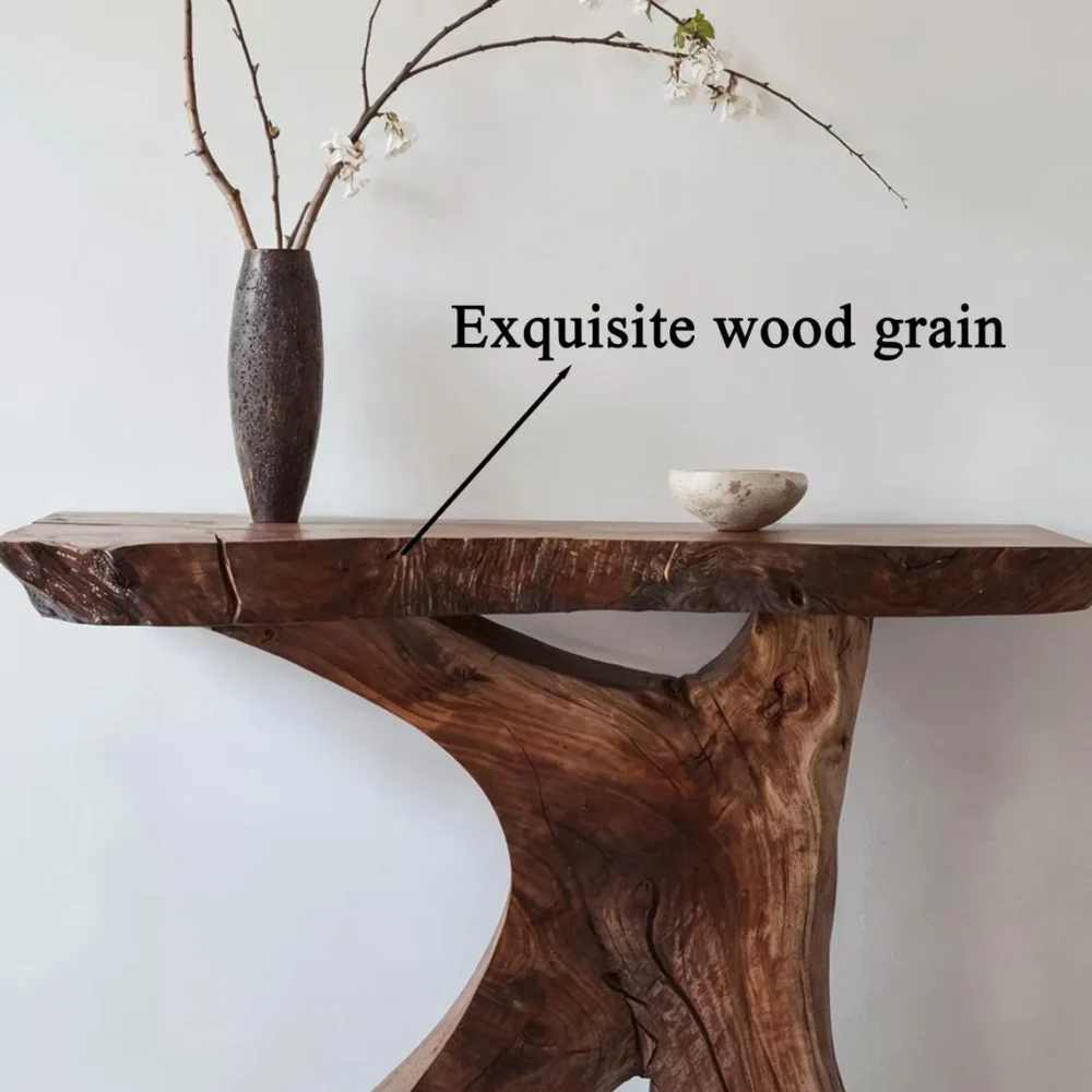 Farmhouse Console Table,  Narrow Live-Edge Solid Wood - Image 2
