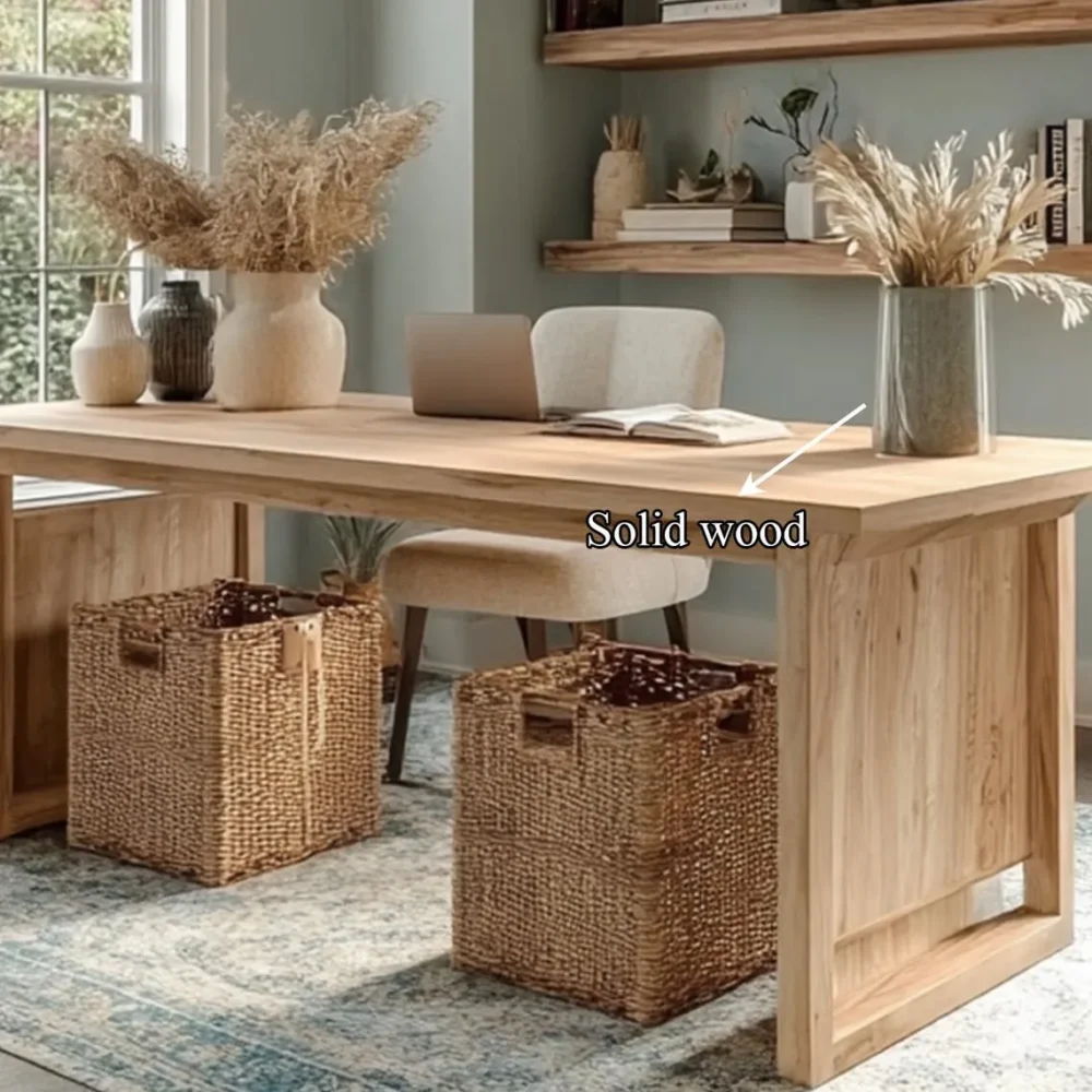 Mid-Century Standing Desk,  Solid Wood Live-Edge - Image 5