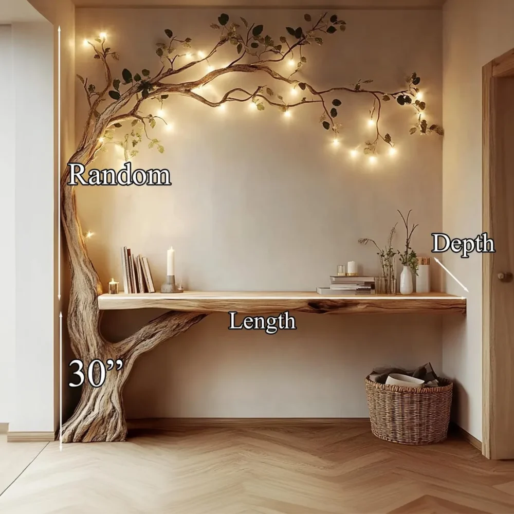 Custom Tree Bookshelf,  Natural Solid Wood - Image 5